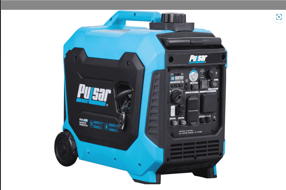 Pulsar PG5000BCO 5000-Watt Dual Fuel Inverter Generator with Remote Start, CO Sentry & RV Ready Outlet