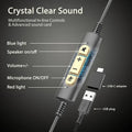 USB Wired Headset with Noise-Canceling Mic